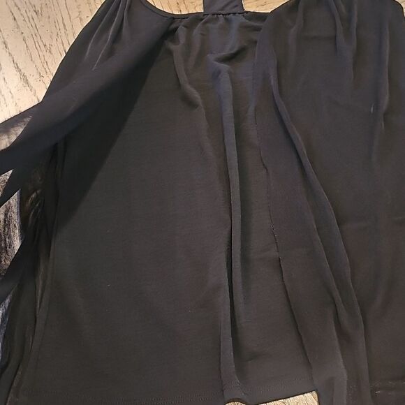 Elegant Black Beaded Sleeveless Top Size S - Picture 4 of 10